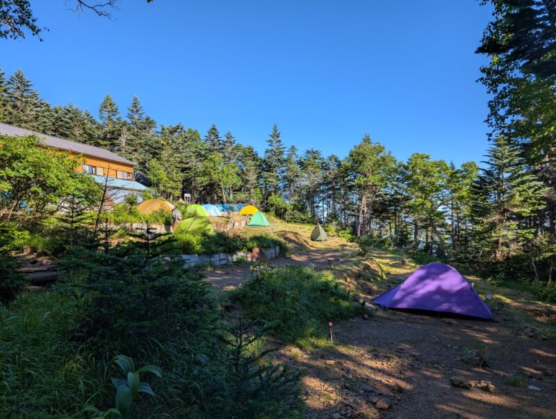 三伏峠小屋テント場